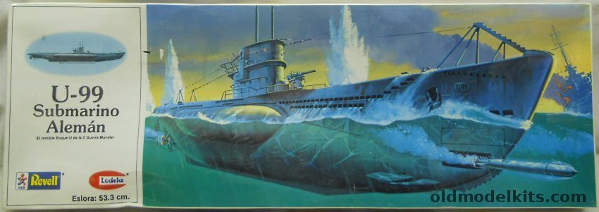 Revell 1/125 U-99 German U-Boat (Type VIIB) WWII - Lodela Issue, H408 plastic model kit